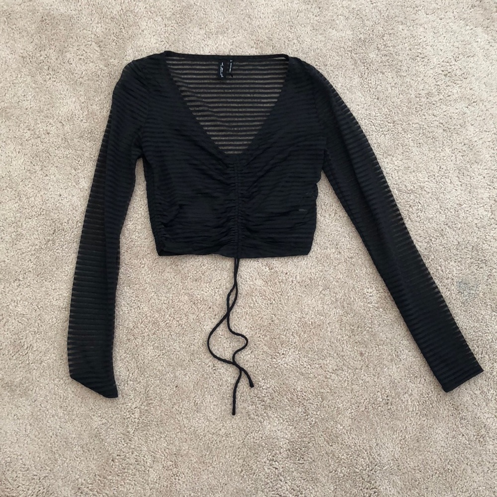 Urban Outfitters sheer striped crop top